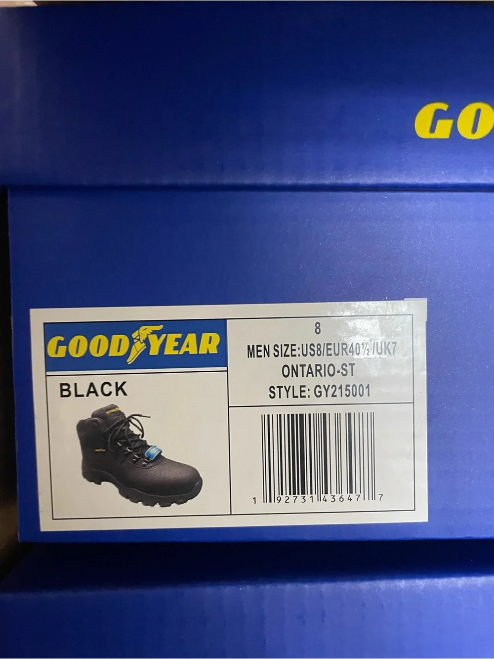 Men's Black Safety Work Boots - Lace-Up Ankle Support